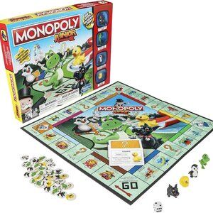 Monopoly Junior Bilingual Edition Board Game Hasbro Gaming New Sealed for Age5+